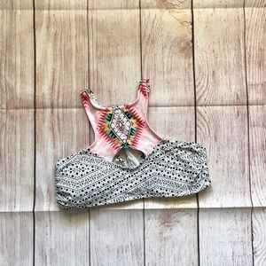 Aztec print bikini top